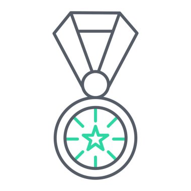 Madalya ikonu. Web için ödül vektör simgelerinin özet çizimi