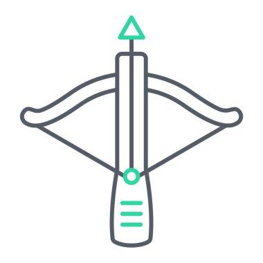 arbalet simgesi vektörü beyaz arkaplanda izole edildi