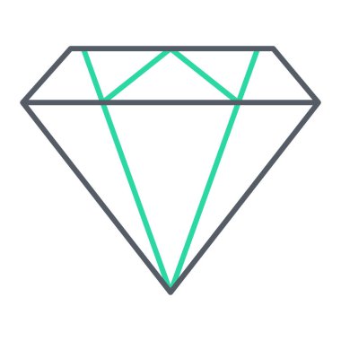 Elmas simgesi vektör illüstrasyonu