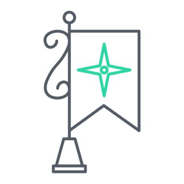 Eğilim biçimi izole edilmiş arkaplanda bayrak simgesi