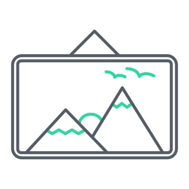 resim simgesi vektör illüstrasyonu