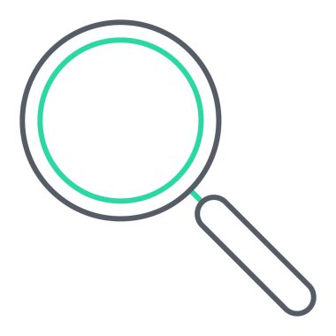 Büyüteç simgesi. Web için arama vektör simgelerinin özet çizimi