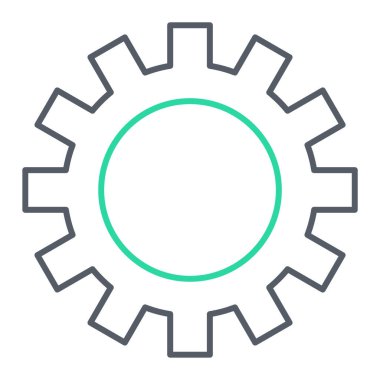 dişli simgesi. Web için çarklı vektör simgelerinin özet çizimi