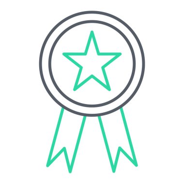 Madalya simgesi, vektör illüstrasyonu