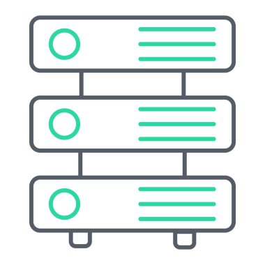 veritabanı. Web simgesi basit illüstrasyon