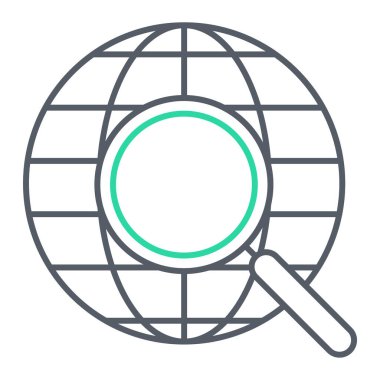 dünya ikonu vektör illüstrasyon tasarımı