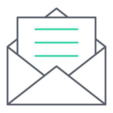 İleti e- posta simgesi vektör illüstrasyonlu zarf