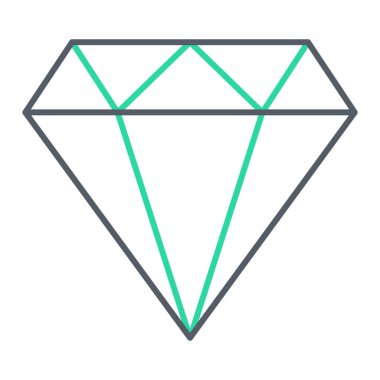 Elmas simgesi vektör illüstrasyonu