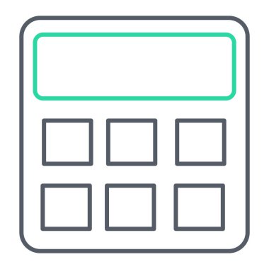 Hesap makinesi simgesi. Web için iş finans ve aygıt vektör simgelerinin basit illüstrasyonu