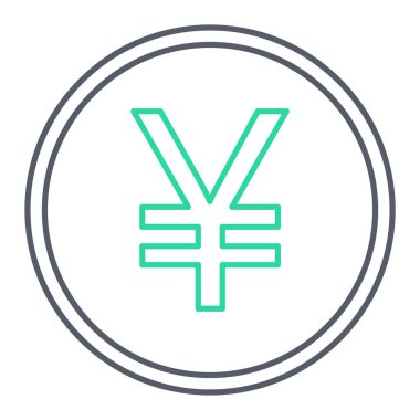 yen simge vektör illüstrasyonu