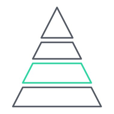 piramit simgesi vektör çizimi