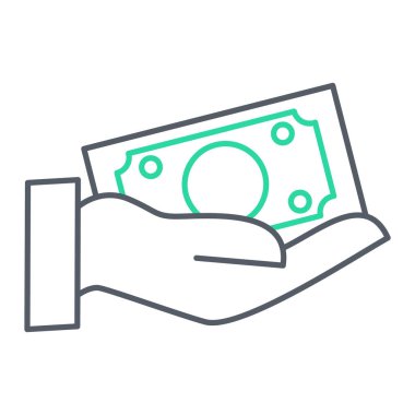 Para nakit ikonu. özet el