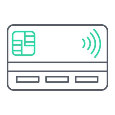 Kredi kartı ikonu vektör illüstrasyonu