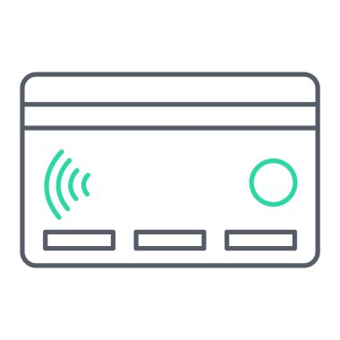 Kredi kartı ikonu vektör illüstrasyonu