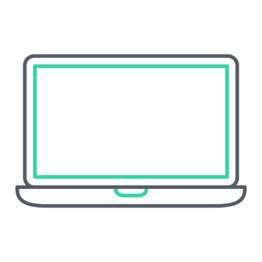 dizüstü bilgisayar simgesi. düz dizayn biçimi 10