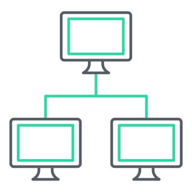 bilgisayar ekranı simgesi. Web için dizüstü bilgisayar vektör simgelerinin özet çizimi