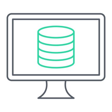 veritabanı vektör çizgisi simgesi