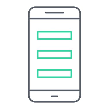 Cep telefonu simgesi, vektör illüstrasyonu