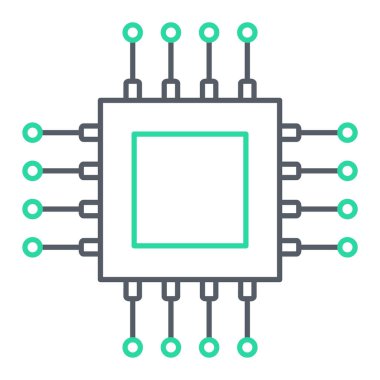 çip vektör satırı simgesi
