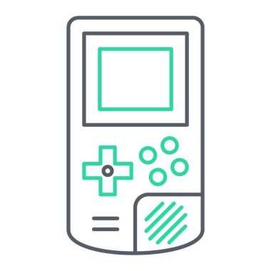 oyun konsolu simgesi. Web için gamepad vektör simgelerinin özet çizimi