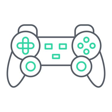 Joystick vektör simgesi. Düz çizim. 10 saniye.