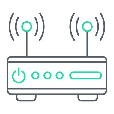 router simgesi vektör illüstrasyonu