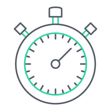 Kronometre simgesi. Web için zaman vektör simgelerinin özet çizimi