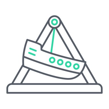 Bir gemi simgesinin vektör çizimi