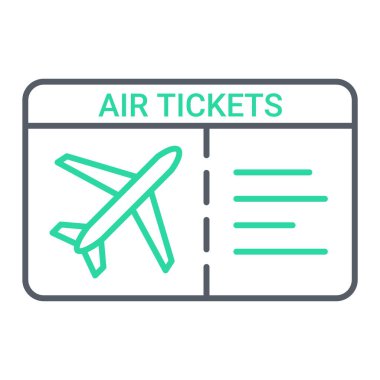 bilet simgesi, vektör illüstrasyonu