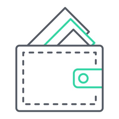 cüzdan ikonu vektör illüstrasyonu