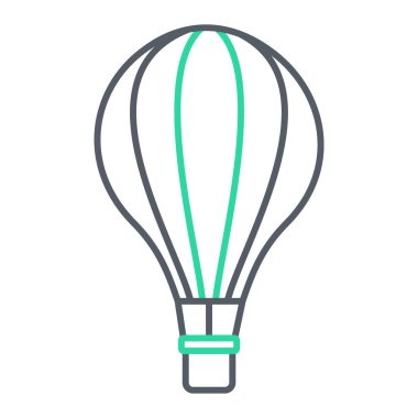 Sıcak hava balonu ikonu. Web için aerostat vektör çizgisi simgelerinin özet çizimi