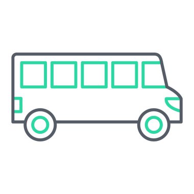 bus simgesi vektör illüstrasyonu