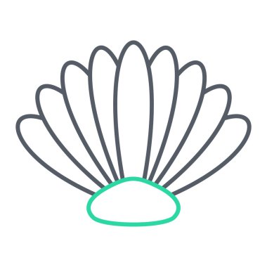 deniz kabuğu ikonu vektör çizimi tasarımı