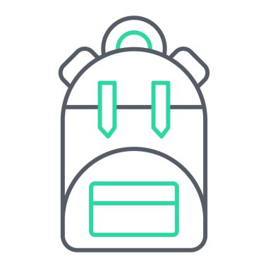 sırt çantası simgesi vektör illüstrasyonu