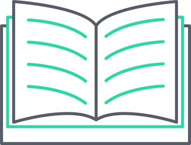 Kitap. Web simgesi basit illüstrasyon