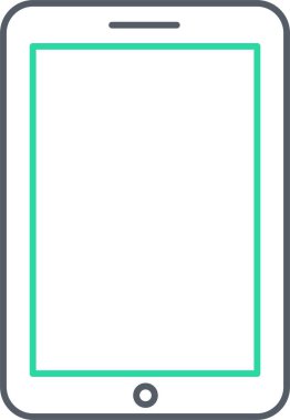 tablet pc simgesi, vektör illüstrasyonu