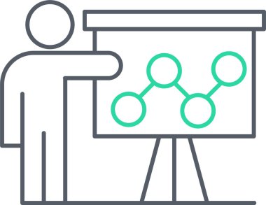 Sunum. Web simgesi basit illüstrasyon