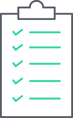 Kontrol listesi. Web simgesi basit illüstrasyon