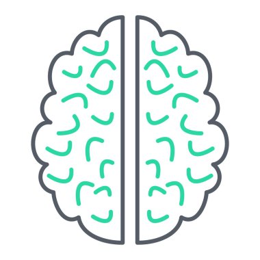 beyin ikonu vektör illüstrasyonu