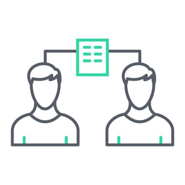 İş insanları simgesinin vektör illüstrasyonu