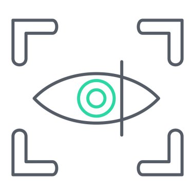 Göz çizgisi simgesi, vektör çizimi