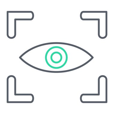 Göz çizgisi simgesi, vektör çizimi