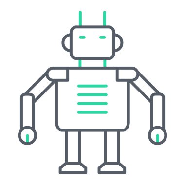 robot ikon vektör illüstrasyonu