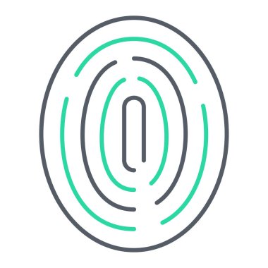 parmak izi ikonu. vektör düğmesinin çizimi.