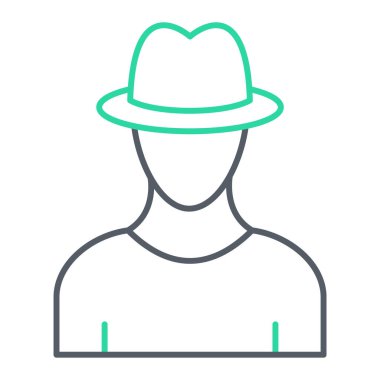 çiftçi ikonu vektör illüstrasyonu