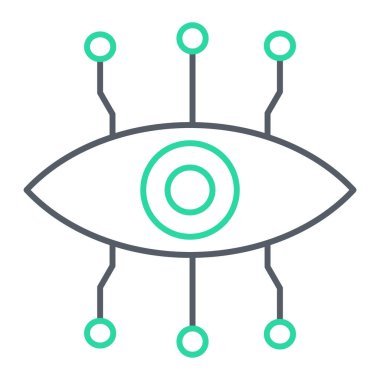 Seo ve teknoloji simgesinin vektör illüstrasyonu