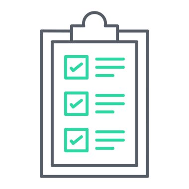 Kontrol listesi simgesi vektör illüstrasyonu