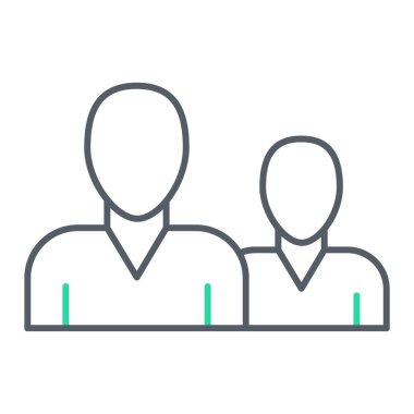 Web ve mobil uygulama tasarımınız için beyaz arkaplanda izole edilmiş insan simgesi vektörü, insan logosu konsepti