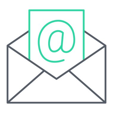 e- posta iletisi ikonu vektör illüstrasyon grafik tasarımı