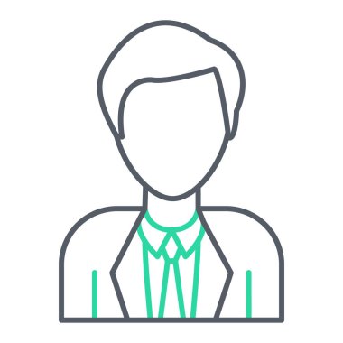 Doktor ikonu. Tıbbi avatar vektör illüstrasyonunu özetle. izole edilmiş sembol.